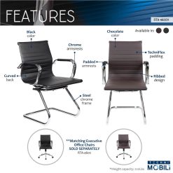 Techni Home Office Adjustable Rotatable Chair With Ergonomic High Backrest And Lumbar Support - Black -NEWTRAL Sales Shop Techni Mobili Modern Visitor Office Chair Black 469936 2