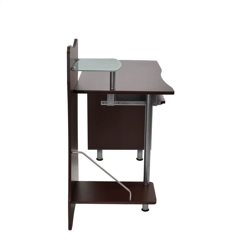 Techni Mobili Home Office Computer Desk with Keyboard Panel, 2 Storage Drawers, MDF Tabletop and Metal Frame, for Game Room, Small Space, Study Room - Brown Techni Mobili Home Office Computer Desk With Keyboard Panel, 2 Storage Drawers, MDF Tabletop And Metal Frame, For Game Room, Small Space, Study Room - Brown -NEWTRAL Sales Shop Techni Mobili Stylish Computer Desk with Storage Chocolate 471496 5