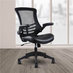 Techni Home Office Adjustable Rotatable Chair With Ergonomic Mesh Backrest And Adjustable Armrest - Black