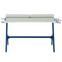 Techni Home Office Gaming Desk With Cup Holder, Headphone Hook, MDF Tabletop And Metal Frame, For Game Room, Small Space, Study Room - Blue 2 Techni Home Office Gaming Desk With Cup Holder, Headphone Hook, MDF Tabletop And Metal Frame, For Game Room, Small Space, Study Room - Blue -NEWTRAL Sales Shop Techni Sport Ergonomic Computer Gaming Desk Workstation with Cupholder amp Headphone Hook Blue 471484 1