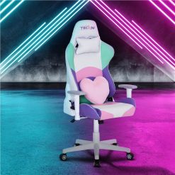 Techni Home Office PU Leather Adjustable Rotatable Gaming Chair With Ergonomic High Backrest And Padded Armrest - Pink -NEWTRAL Sales Shop Techni Sport TS 42 Office PC Gaming Chair Kawaii 469918 1