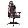 Techni Home Office PU Leather Adjustable Rotatable Gaming Chair With Ergonomic High Backrest And Lumbar Support - Pink