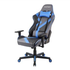 Techni TS-70 Home Office Adjustable Rotatable Gaming Chair With Ergonomic High Backrest And Lumbar Support - Blue