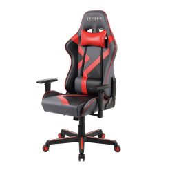 Techni TS-70 Home Office Adjustable Rotatable Gaming Chair With Ergonomic High Backrest And Lumbar Support - Red -NEWTRAL Sales Shop Techni Sport TS 70 Office PC Gaming Chair Red 469907 3