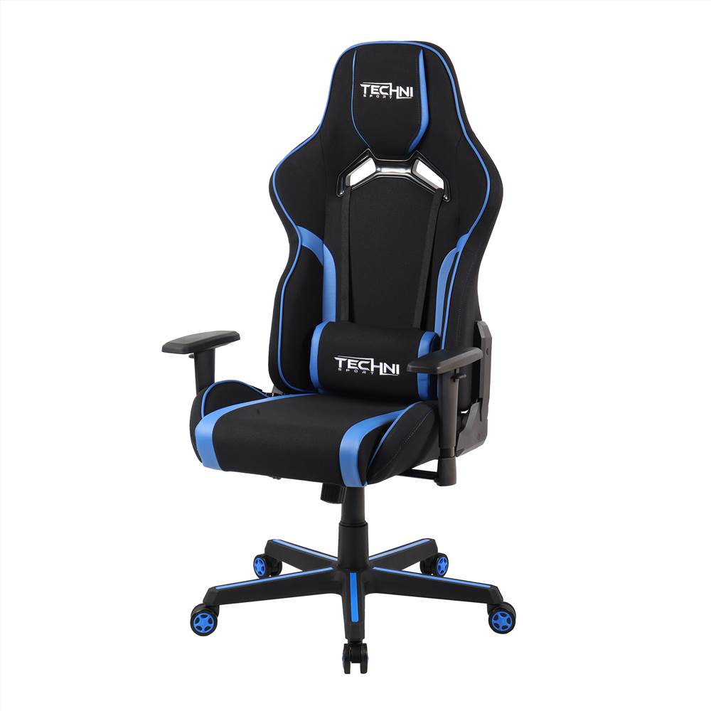 Techni Home Office Fabric Adjustable Rotatable Gaming Chair with Ergonomic High Backrest and Lumbar Support - Blue Techni Home Office Fabric Adjustable Rotatable Gaming Chair With Ergonomic High Backrest And Lumbar Support - Blue -NEWTRAL Sales Shop Techni Sport TSF 71 Fabric Office PC Gaming Chair Blue 469891 2