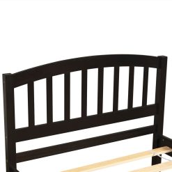 Twin Size Wooden Platform Bed Frame With Trundle Bed, And Wooden Slats Support, No Spring Box Required (Frame Only) - Espresso -NEWTRAL Sales Shop Twin size Platform Bed Wood Bed Frame with Trundle Espresso 459305 5