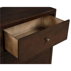 55" Solid Wood Dresser With 6 Drawers, For Bedroom, Living Room, Entrance - Brown -NEWTRAL Sales Shop Vintage Aesthetic Solid Wood 6 Drawer Double Dresser in Rich Brown Dresser of Freely Configurable Bedroom Sets 461292 3