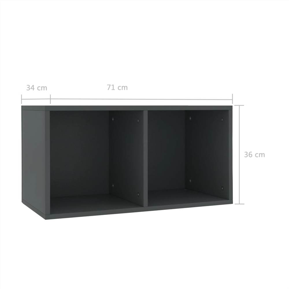 Vinyl Storage Box Grey 71x34x36 cm Chipboard Vinyl Storage Box Grey 71x34x36 Cm Chipboard -NEWTRAL Sales Shop Vinyl Storage Box Grey 71x34x36 cm Chipboard 488581 5