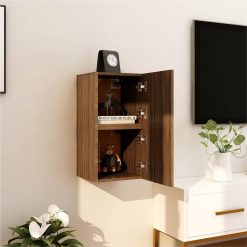 Wall Mounted TV Cabinet 2 Pcs Brown Oak 30.5x30x30 Cm