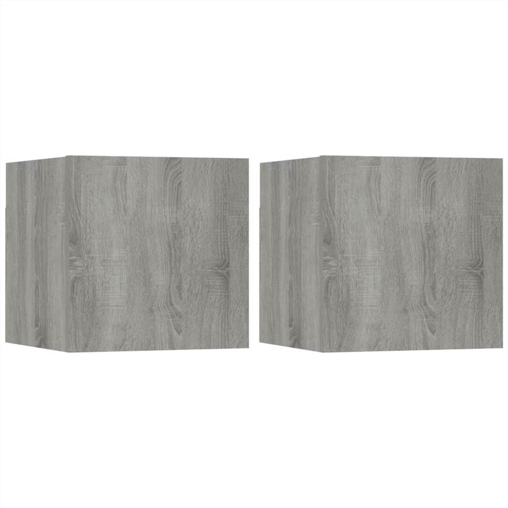 Wall Mounted TV Cabinet 2 pcs Grey Sonoma 30.5x30x30 cm Wall Mounted TV Cabinet 2 Pcs Grey Sonoma 30.5x30x30 Cm -NEWTRAL Sales Shop Wall Mounted TV Cabinet 2 pcs Grey Sonoma 30 5x30x30 cm 511796 1