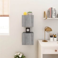 Wall Mounted TV Cabinet 2 Pcs Grey Sonoma 30.5x30x30 Cm 3 Wall Mounted TV Cabinet 2 Pcs Grey Sonoma 30.5x30x30 Cm -NEWTRAL Sales Shop Wall Mounted TV Cabinet 2 pcs Grey Sonoma 30 5x30x30 cm 511796 3