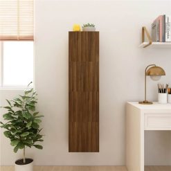 Wall Mounted TV Cabinet 4 Pcs Brown Oak 30.5x30x30 Cm -NEWTRAL Sales Shop Wall Mounted TV Cabinet 4 pcs Brown Oak 30 5x30x30 cm 510466 2