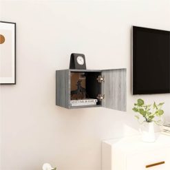 Wall Mounted TV Cabinet Grey Sonoma 30.5x30x30 Cm