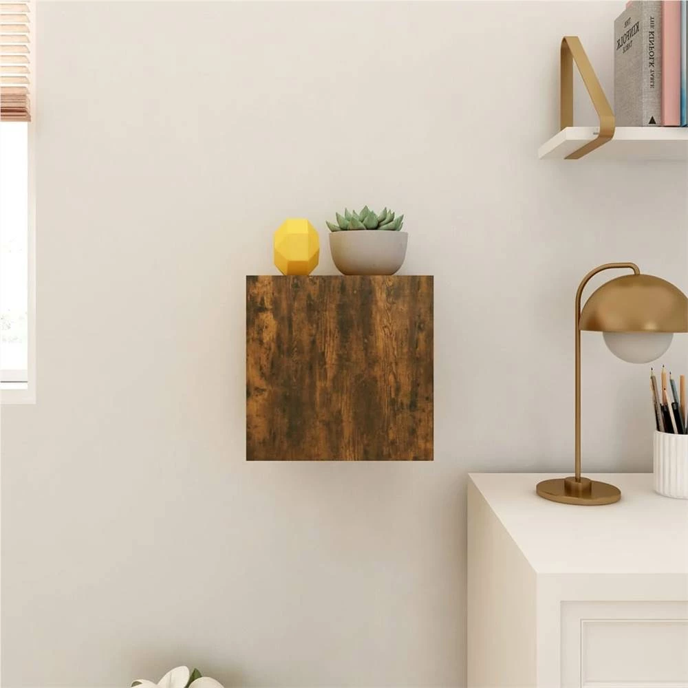 Wall Mounted TV Cabinet Smoked Oak 30.5x30x30 Cm 4 Wall Mounted TV Cabinet Smoked Oak 30.5x30x30 Cm - Image 4