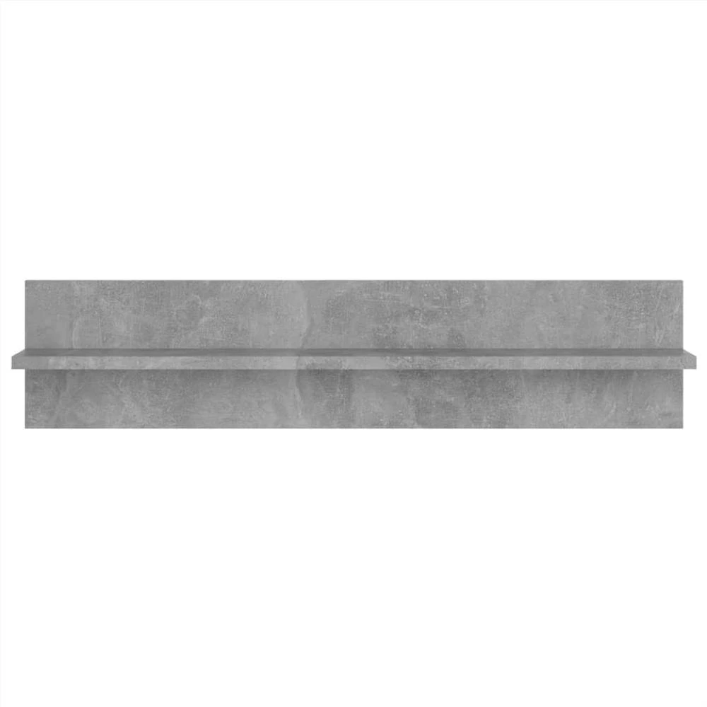 Wall Shelves 4 Pcs Concrete Grey 80x11.5x18 Cm Chipboard 6 Wall Shelves 4 Pcs Concrete Grey 80x11.5x18 Cm Chipboard - Image 6