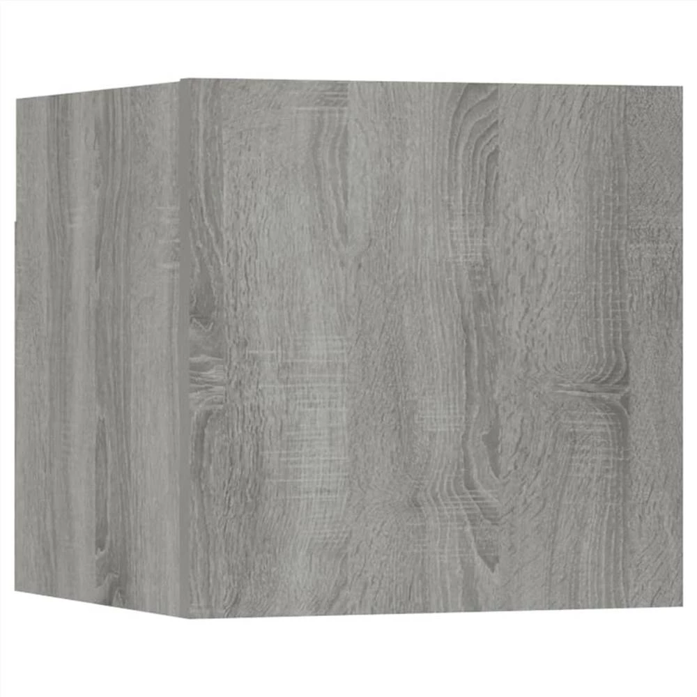 Wall-mounted TV Cabinet Set Grey Sonoma Engineered Wood 6 Wall-mounted TV Cabinet Set Grey Sonoma Engineered Wood - Image 6