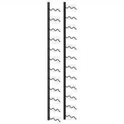Wall-mounted Wine Rack For 24 Bottles Black Iron