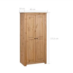Wardrobe 80x50x171.5 Cm Solid Pine Panama Range -NEWTRAL Sales Shop Wardrobe 80x50x171 5 cm Solid Pine Panama Range 443020 5