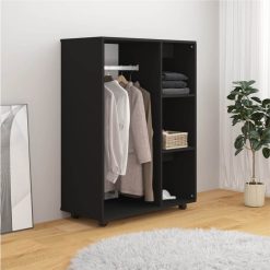 Wardrobe Black 80x40x110 Cm Chipboard -NEWTRAL Sales Shop Wardrobe Black 80x40x110 cm Chipboard 475459 2