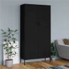 Wardrobe Black 90x50x180 Cm Steel