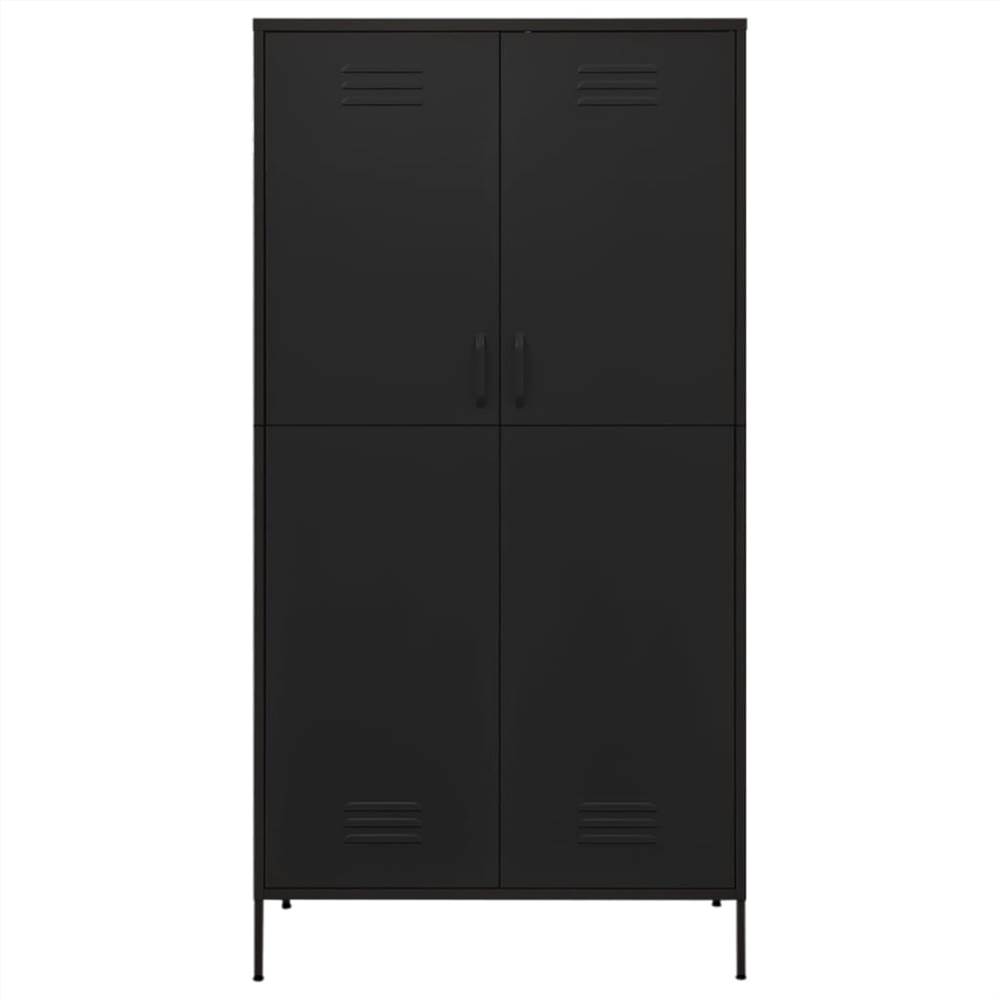 Wardrobe Black 90x50x180 cm Steel Wardrobe Black 90x50x180 Cm Steel -NEWTRAL Sales Shop Wardrobe Black 90x50x180 cm Steel 497572 3