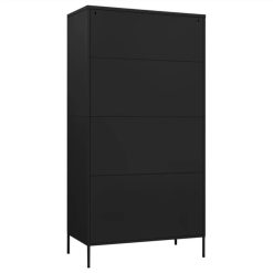 Wardrobe Black 90x50x180 Cm Steel 5 Wardrobe Black 90x50x180 Cm Steel -NEWTRAL Sales Shop Wardrobe Black 90x50x180 cm Steel 497572 5