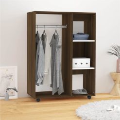 Wardrobe Brown Oak 80x40x110 Cm Engineered Wood