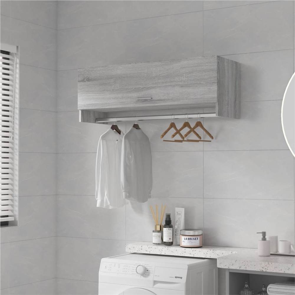 Wardrobe Grey Sonoma 100x32.5x35 cm Engineered Wood Wardrobe Grey Sonoma 100x32.5x35 Cm Engineered Wood -NEWTRAL Sales Shop Wardrobe Grey Sonoma 100x32 5x35 cm Engineered Wood 510131 0