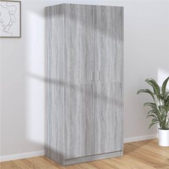 Wardrobe Grey Sonoma 80x50x180 Cm Engineered Wood