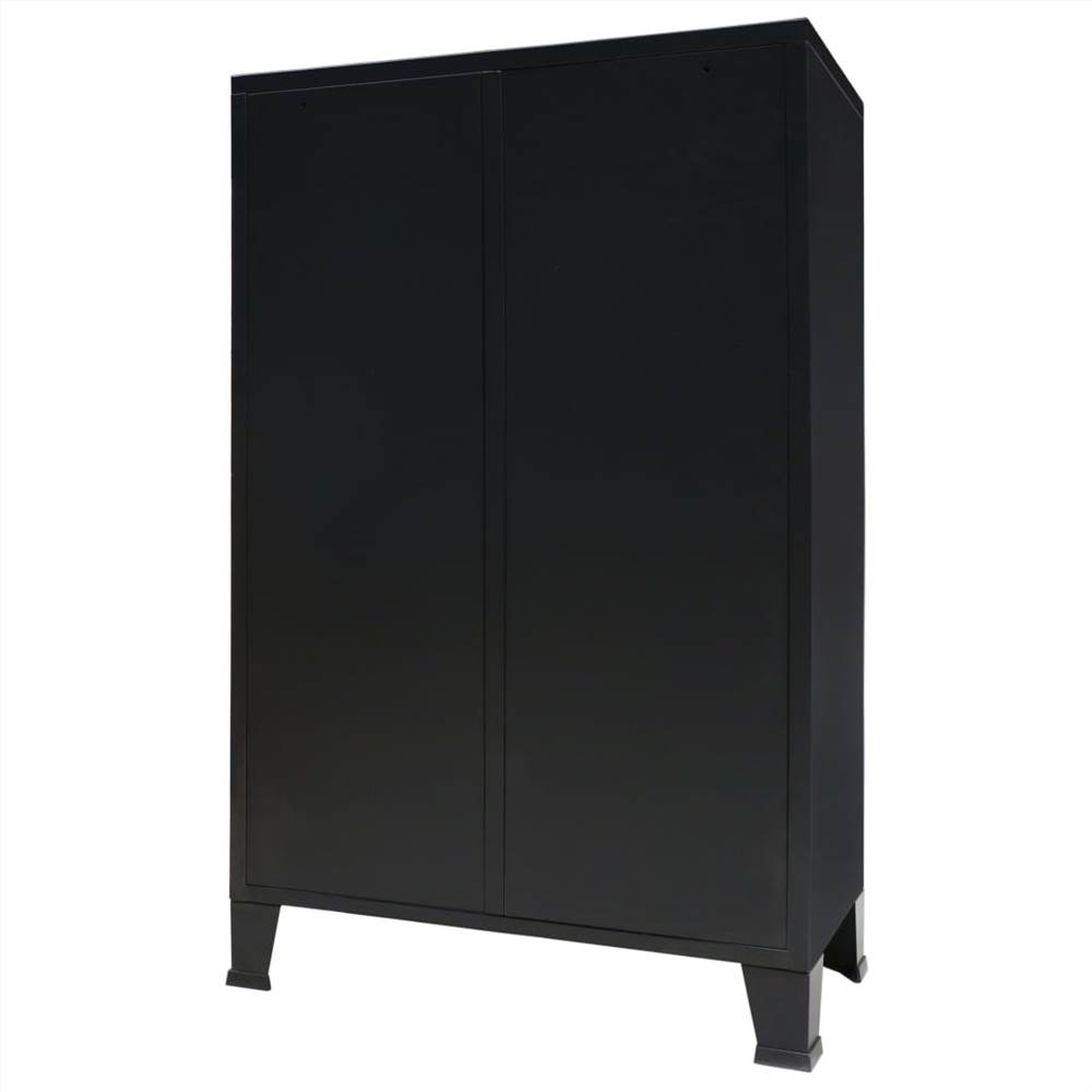 Wardrobe Metal Industrial Style 67x35x107 cm Black Wardrobe Metal Industrial Style 67x35x107 Cm Black -NEWTRAL Sales Shop Wardrobe Metal Industrial Style 67x35x107 cm Black 440327 2