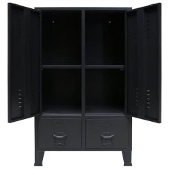 Wardrobe Metal Industrial Style 67x35x107 Cm Black 3 Wardrobe Metal Industrial Style 67x35x107 Cm Black -NEWTRAL Sales Shop Wardrobe Metal Industrial Style 67x35x107 cm Black 440327 3