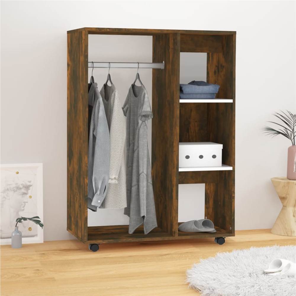 Wardrobe Smoked Oak 80x40x110 cm Engineered Wood Wardrobe Smoked Oak 80x40x110 Cm Engineered Wood -NEWTRAL Sales Shop Wardrobe Smoked Oak 80x40x110 cm Engineered Wood 514802 0