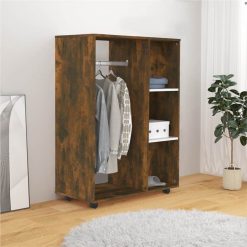 Wardrobe Smoked Oak 80x40x110 Cm Engineered Wood 2 Wardrobe Smoked Oak 80x40x110 Cm Engineered Wood -NEWTRAL Sales Shop Wardrobe Smoked Oak 80x40x110 cm Engineered Wood 514802 2