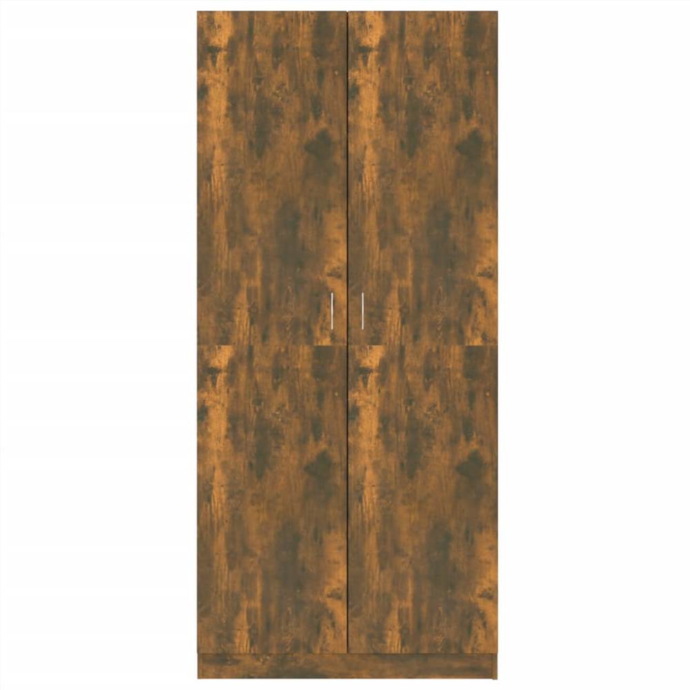 Wardrobe Smoked Oak 90x50x200 cm Engineered Wood Wardrobe Smoked Oak 90x50x200 Cm Engineered Wood -NEWTRAL Sales Shop Wardrobe Smoked Oak 90x50x200 cm Engineered Wood 513468 2