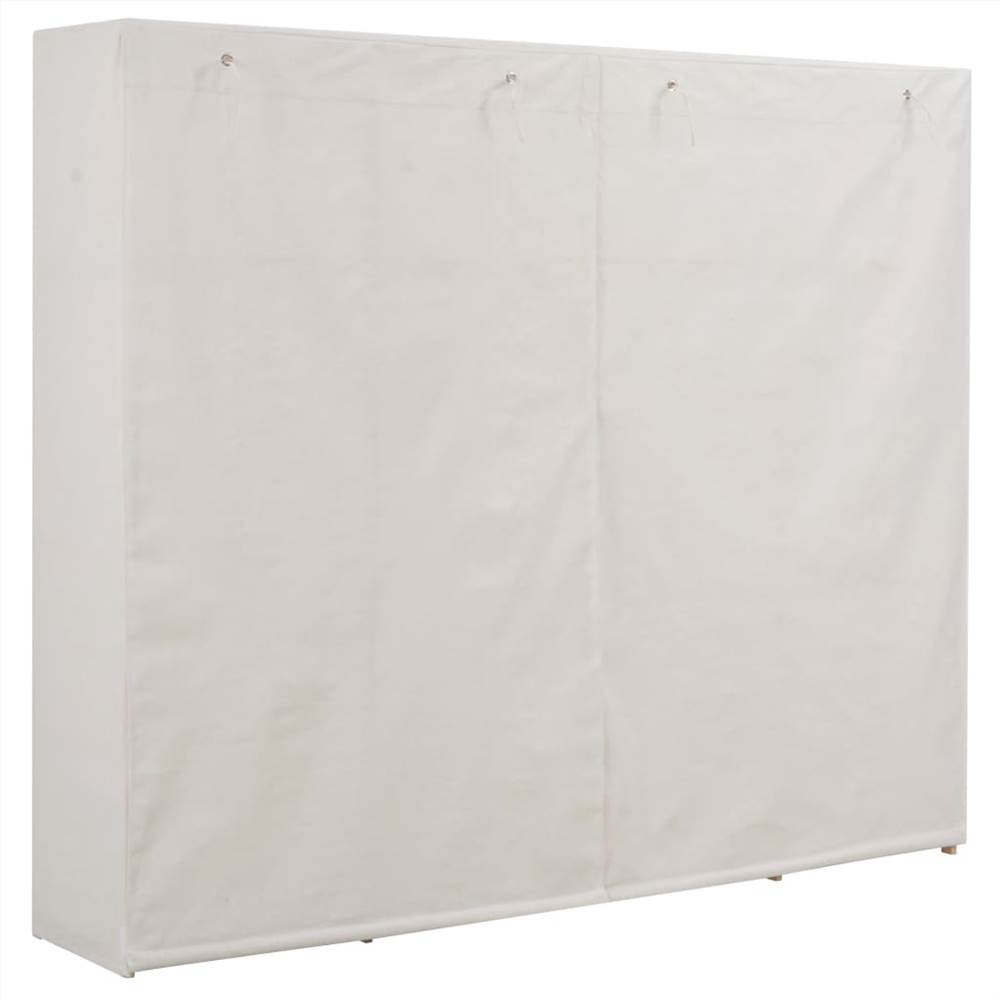 Wardrobe White 200x40x170 cm Fabric Wardrobe White 200x40x170 Cm Fabric -NEWTRAL Sales Shop Wardrobe White 200x40x170 cm Fabric 443836 2