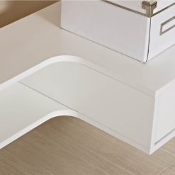 Home Office 46" Computer Desk With 2 Storage Drawers, And MDF Frame, For Game Room, Small Space, Study Room - White -NEWTRAL Sales Shop White 46 rsquo rsquo Home Office Desk Computer Desk Study Desk Writing Table Workstation with 2 Drawers 471542 3