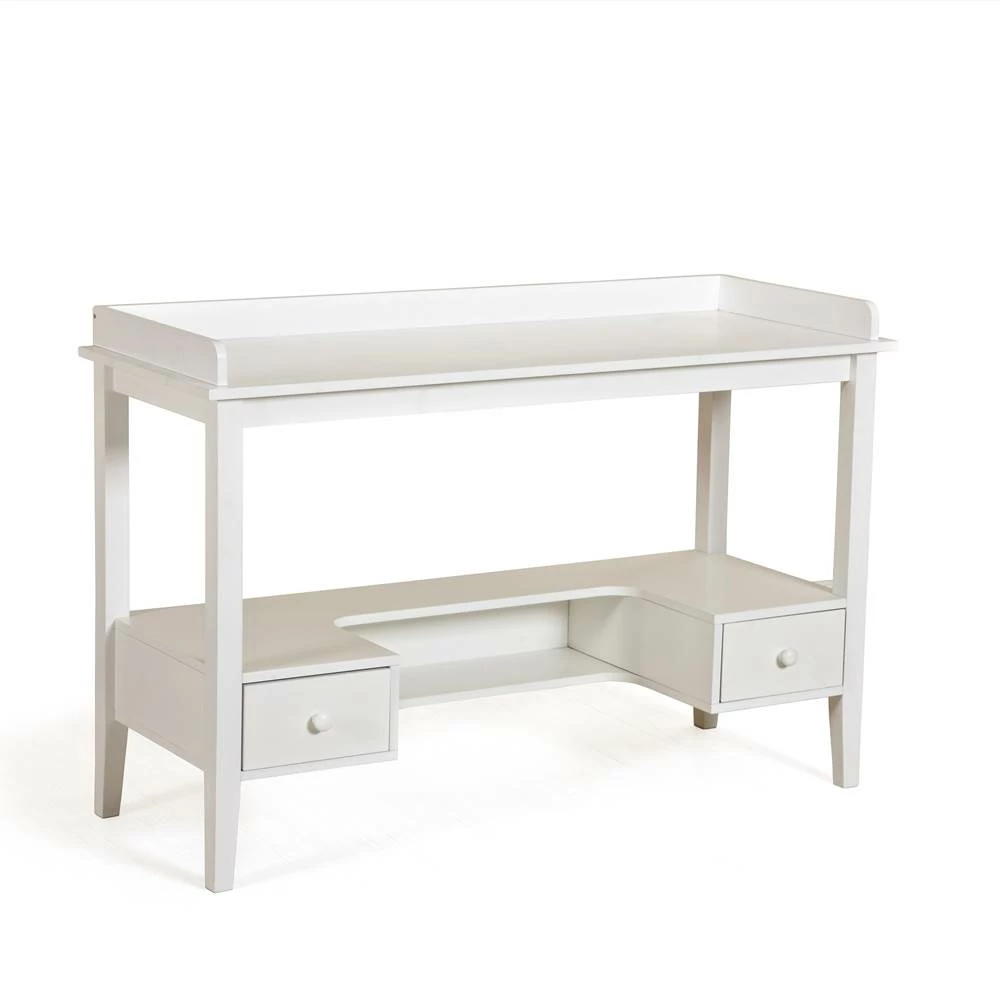 Home Office 46" Computer Desk With 2 Storage Drawers, And MDF Frame, For Game Room, Small Space, Study Room - White 5 Home Office 46" Computer Desk With 2 Storage Drawers, And MDF Frame, For Game Room, Small Space, Study Room - White - Image 5