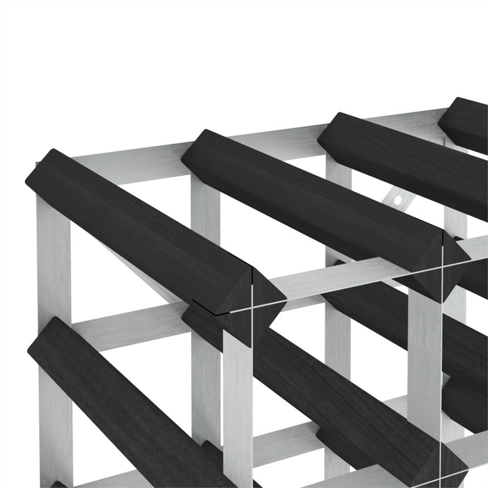 Wine Rack for 120 Bottles Black Solid Pine Wood Wine Rack For 120 Bottles Black Solid Pine Wood -NEWTRAL Sales Shop Wine Rack for 120 Bottles Black Solid Pine Wood 472442 2