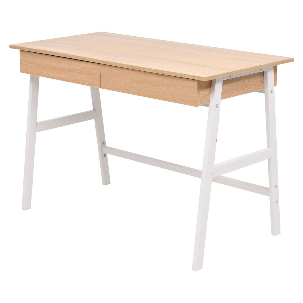 Writing Desk 110x55x75 cm Oak and White Writing Desk 110x55x75 Cm Oak And White -NEWTRAL Sales Shop Writing Desk 110x55x75 cm Oak and White 429609 1