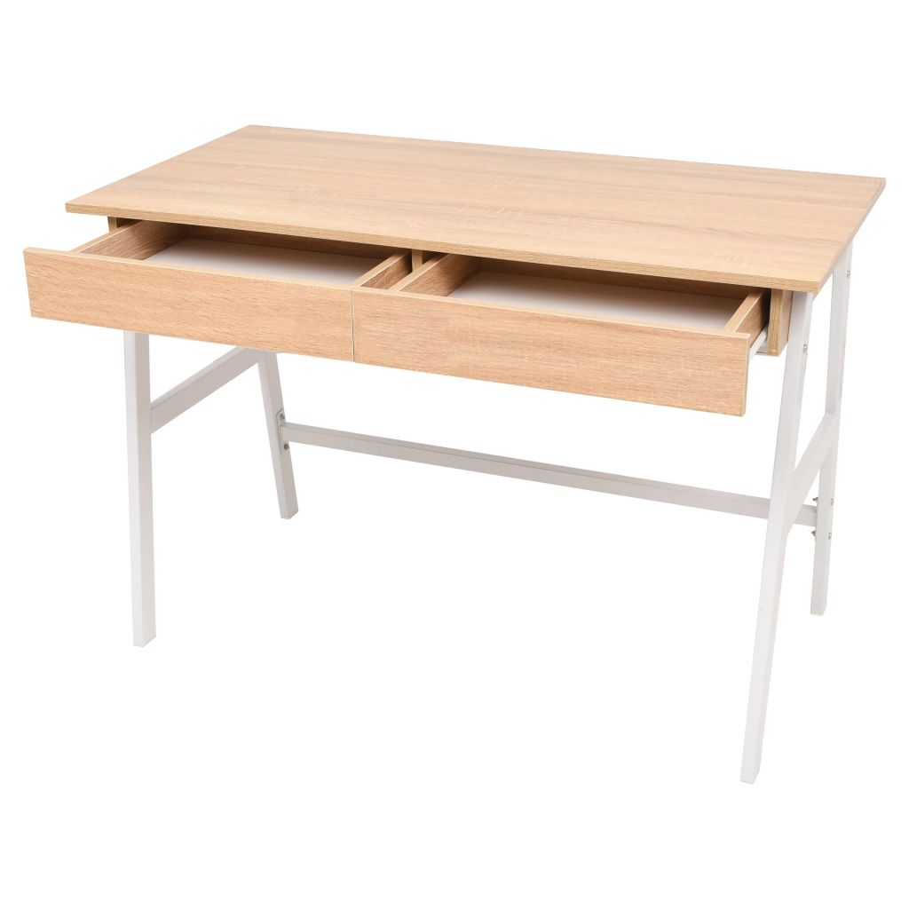 Writing Desk 110x55x75 cm Oak and White Writing Desk 110x55x75 Cm Oak And White -NEWTRAL Sales Shop Writing Desk 110x55x75 cm Oak and White 429609 2