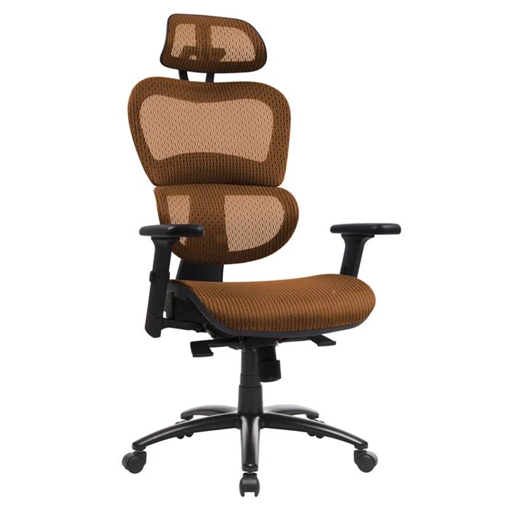 Home Office Rotatable Gaming Chair Height Adjustable With Ergonomic High Backrest, Elastic Mesh, And Lumbar Support - Orange 1 Home Office Rotatable Gaming Chair Height Adjustable With Ergonomic High Backrest, Elastic Mesh, And Lumbar Support - Orange